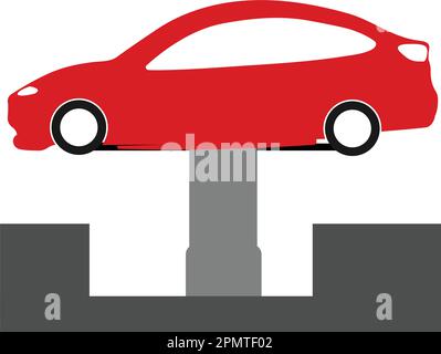 illustration vectorielle de l'icône hydraulique de levage de voiture Illustration de Vecteur