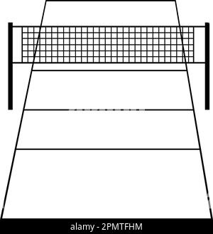 motif d'illustration d'icône de champ de voley Illustration de Vecteur