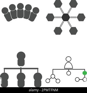 structure organisationnelle icône illustre design Illustration de Vecteur