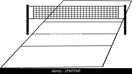 motif d'illustration d'icône de champ de voley Illustration de Vecteur