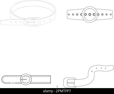 motif d'illustration de l'icône de la ceinture à vêtements Illustration de Vecteur