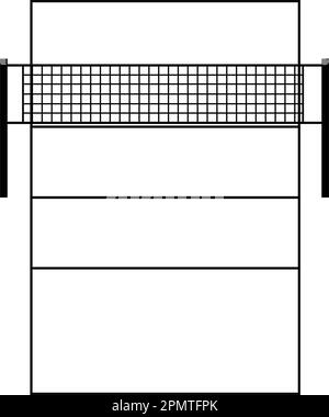 motif d'illustration d'icône de champ de voley Illustration de Vecteur