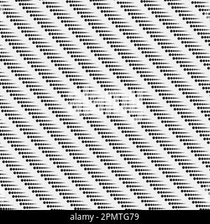 Cercles noirs sur fond blanc. Courts traits horizontaux répétés équidistants avec des cercles de tailles différentes. Tendance de l'entreprise. Graphique géométrique moderne Illustration de Vecteur