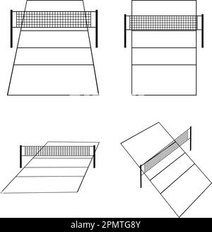 motif d'illustration d'icône de champ de voley Illustration de Vecteur