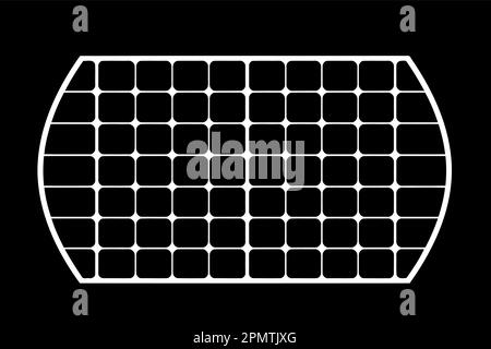 panneaux d'énergie solaire illustration vectorielle minimaliste conceptuelle Illustration de Vecteur