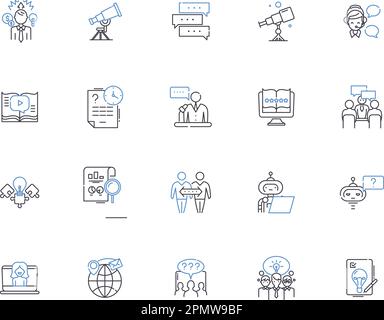 Questions et asnwers présentent la collection d'icônes. Questions, réponses, requêtes, réponses, questionnaires, Casse-têtes, sondages vecteur et jeu de concepts d'illustration Illustration de Vecteur