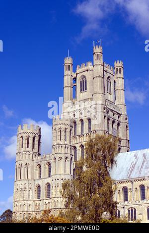 Tour ouest de la cathédrale d'Ely Banque D'Images