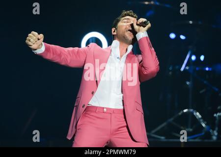 Madrid, Espagne. 15th avril 2023. Le chanteur David Bisbal se produit lors de la XVII édition du festival Primavera Pop Los40 au Centre Wizink de Madrid. Crédit : SOPA Images Limited/Alamy Live News Banque D'Images