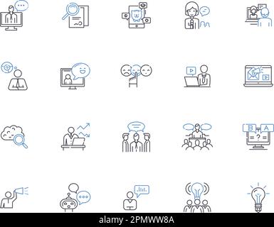 Questions et asnwers présentent la collection d'icônes. Questions, réponses, requêtes, réponses, questionnaires, Casse-têtes, sondages vecteur et jeu de concepts d'illustration Illustration de Vecteur