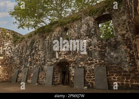 St. L'église de Paul à Malacca, Malaisie. L'église Saint-Paul a été construite en 1521 Banque D'Images