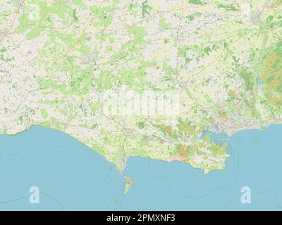 Dorset, comté administratif de l'Angleterre - Grande-Bretagne. Ouvrez la carte des rues Banque D'Images