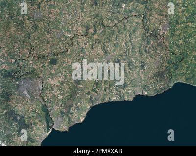 East Devon, district non métropolitain d'Angleterre - Grande-Bretagne. Carte satellite haute résolution Banque D'Images