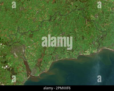 East Devon, district non métropolitain d'Angleterre - Grande-Bretagne. Carte satellite basse résolution Banque D'Images