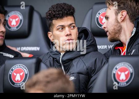 Herning, Danemark. 14th, avril 2023. Emam Ashour du FC Midtjylland vu lors du match Superliga 3F entre le FC Midtjylland et Aalborg Boldklub au MCH Arena de Herning. (Crédit photo: Gonzales photo - Morten Kjaer). Banque D'Images