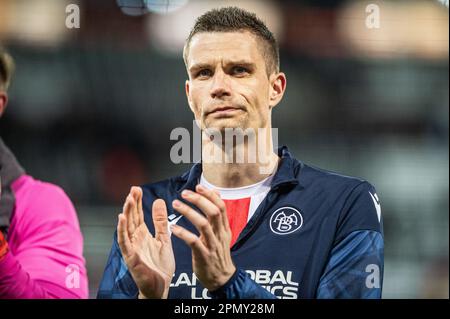 Herning, Danemark. 14th, avril 2023. Nicklas Helenius d'Aalborg Boldklub vu après le match Superliga de 3F entre le FC Midtjylland et Aalborg Boldklub à MCH Arena à Herning. (Crédit photo: Gonzales photo - Morten Kjaer). Banque D'Images