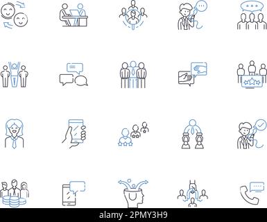 Collection d'icônes de contour d'assistance ai. Artificiel, Intelligence, assistance, Chatbot, automatisation, Algorithme, vecteur machine et concept d'illustration Illustration de Vecteur