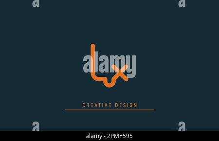 Lettres alphabet moderne Creative logo LX , XL Illustration de Vecteur