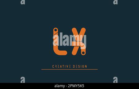 Lettres alphabet moderne Creative logo LX , XL Illustration de Vecteur