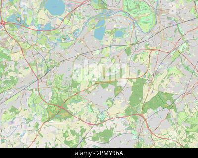 Elmbridge, quartier non métropolitain d'Angleterre - Grande-Bretagne. Ouvrez la carte des rues Banque D'Images