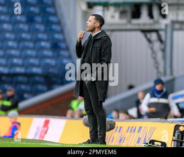 Blackburn, Royaume-Uni. 15th avril 2023. Liam Rosenior, directeur municipal de Hull, lors du match de championnat Sky Bet Blackburn Rovers vs Hull City à Ewood Park, Blackburn, Royaume-Uni, 15th avril 2023 (photo de Ben Roberts/News Images) à Blackburn, Royaume-Uni le 4/15/2023. (Photo de Ben Roberts/News Images/Sipa USA) crédit: SIPA USA/Alay Live News Banque D'Images