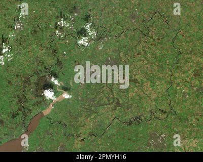 Gloucestershire, comté administratif d'Angleterre - Grande-Bretagne. Carte satellite basse résolution Banque D'Images