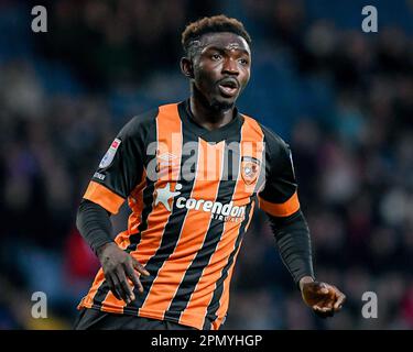 Blackburn, Royaume-Uni. 15th avril 2023. Adama Traore #18 de Hull City pendant le match de championnat Sky Bet Blackburn Rovers vs Hull City à Ewood Park, Blackburn, Royaume-Uni, 15th avril 2023 (photo de Ben Roberts/News Images) à Blackburn, Royaume-Uni le 4/15/2023. (Photo de Ben Roberts/News Images/Sipa USA) crédit: SIPA USA/Alay Live News Banque D'Images