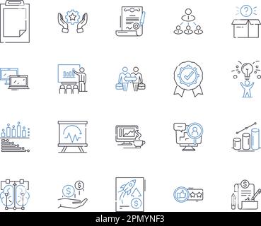 Collection d'icônes de présentation de stratégie et de prix de l'entreprise. Stratégie, entreprise, planification, analyse, résultats, Entreprise, vecteur d'objectifs et illustration Illustration de Vecteur