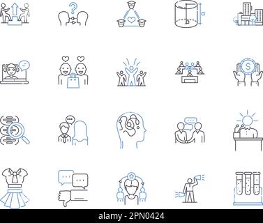 Collection d'icônes de contour de l'école et de l'éducation. École, éducation, apprendre, enseigner, étudier, Enseignants, Etudiant vecteur et jeu de concepts d'illustration. Classe Illustration de Vecteur