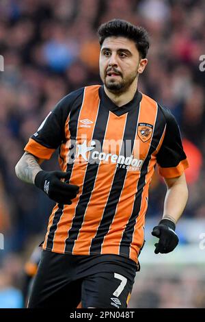 Blackburn, Royaume-Uni. 15th avril 2023. Ozan Tufan #7 de Hull City pendant le match de championnat Sky Bet Blackburn Rovers vs Hull City à Ewood Park, Blackburn, Royaume-Uni, 15th avril 2023 (photo de Ben Roberts/News Images) à Blackburn, Royaume-Uni le 4/15/2023. (Photo de Ben Roberts/News Images/Sipa USA) crédit: SIPA USA/Alay Live News Banque D'Images