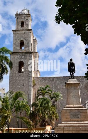 Le presbytère Jésus du troisième ordre dans le centre historique de Merida, Yucatan, Mexique. Banque D'Images