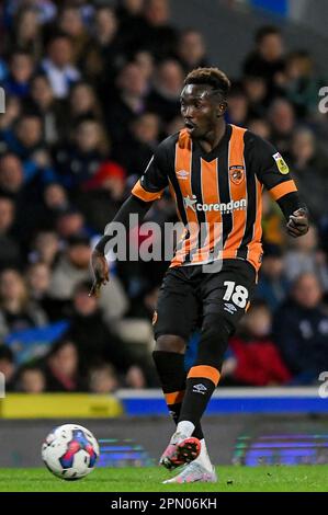 Blackburn, Royaume-Uni. 15th avril 2023. Adama Traore #18 de Hull City pendant le match de championnat Sky Bet Blackburn Rovers vs Hull City à Ewood Park, Blackburn, Royaume-Uni, 15th avril 2023 (photo de Ben Roberts/News Images) à Blackburn, Royaume-Uni le 4/15/2023. (Photo de Ben Roberts/News Images/Sipa USA) crédit: SIPA USA/Alay Live News Banque D'Images