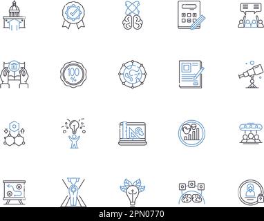 Collection d'icônes de présentation de ceneter Education. Éducation, Centre, formation, tutorat, Académie, Classes, vecteur de compétences et ensemble de concepts d'illustration Illustration de Vecteur