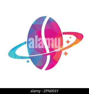 logo planet coffee. Illustration de Vecteur