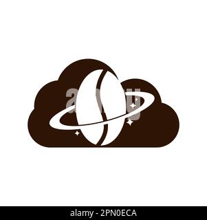 logo planet coffee. Illustration de Vecteur