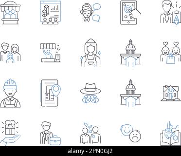 Collection d'icônes représentant la ville et le foyer. Ville, ménage, urbain, habitation, ville, Maison, vecteur de résidence et ensemble de concepts d'illustration. Code Illustration de Vecteur