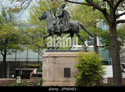 Statue du général Casimir Pulaski à Washington DC Banque D'Images