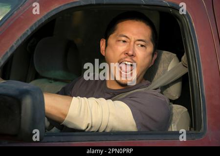 DATE DE SORTIE: 6 avril 2023 TITRE: Beef STUDIO: Netflix CRÉATEUR: Lee Sung Jin COMPLOT: Deux personnes ont laissé un incident de rage de la route terrer dans leurs esprits et consommer lentement leur chaque pensée et action. PHOTO: Steven Yeun comme Danny (Credit image: © Netflix/Entertainment Pictures/ZUMAPRESS.com) USAGE ÉDITORIAL SEULEMENT! Non destiné À un usage commercial ! Banque D'Images