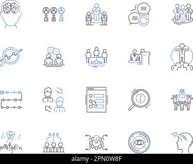 Collection Corporate teambuilding outline icons. Entreprise, Teambuilding, retraite, exercice, Bâtiment, Loisirs, vecteur d'activité et illustration Illustration de Vecteur