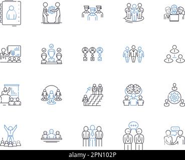 collection d'icônes pour les contours des droits civils. civil, droits, activisme, égalité, justice, jeu de concepts de discrimination, de vecteur d'intégration et d'illustration Illustration de Vecteur