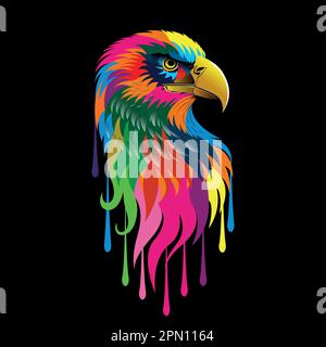 Illustration de la pop-art vectorielle multicolore Eagle EPS 10 Illustration de Vecteur