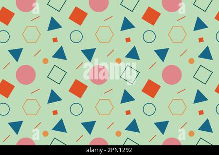 Arrière-plan amusant Doodle. Motif sans couture. Toile de fond de l'été Doodle. Sans couture 90s. Circuit de Memphis. Illustration vectorielle. Taille basse 80s-90s. Motif abstrait coloré à grosse maille. Illustration de Vecteur