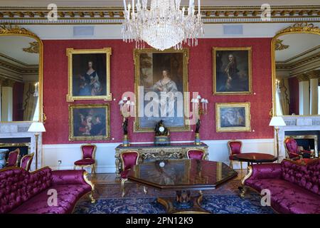 Salle de dessin formelle du château de Dublin, utilisée pour les réceptions gouvernementales Banque D'Images