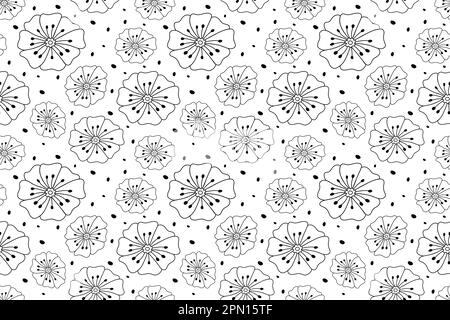 Arrière-plan fleuri stylisé sans fin. Guirlande de style rétro et petits motifs floraux sur fond blanc. Article décoratif pour les invitations de mariage, les cartes d'hiver et les cartes d'anniversaire. Illustration vectorielle Illustration de Vecteur