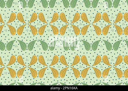 Décoration florale Motif d'arrière-plan vectoriel transparent. Feuillages dessinés à la main pour art déco, papier peint, imprimé, tissu et site Web. Illustration vectorielle Illustration de Vecteur