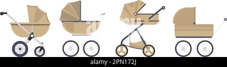 Poussette ou perambulateur de bébé, buggy Shop Vector Illustration de Vecteur