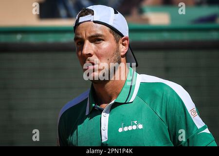 Roquebrune-Cap-Martin, France. 14th avril 2023. Jan-Lennard STRUFF d'Allemagne pendant le sixième jour de Rolex Monte-Carlo Masters 2023, ATP Masters 1000 tournoi de tennis au Monte-Carlo Country Club on 14 avril 2023 à Roquebrune-Cap-Martin, France. (Credit image: © Matthieu Mirville/ZUMA Press Wire) USAGE ÉDITORIAL SEULEMENT! Non destiné À un usage commercial ! Banque D'Images