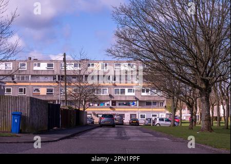 Logement du conseil autour d'abbotsford Drive, Glenrothes Banque D'Images