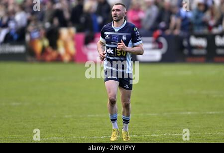 Bedford, Royaume-Uni. 15th avril 2023. Championnat de rugby RFU. Bedford Blues V Jersey Reds. Terrain de rugby Bedford Blues. Bedford. Rich Lane (Bedford) pendant le match de rugby de Bedford Blues V Jersey Reds RFU Championship. Credit: Sport en images/Alamy Live News Banque D'Images