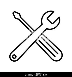 icône de vecteur de style de contour de l'équipement Illustration de Vecteur