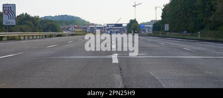 Autoroute à 8 voies fermée en raison des travaux de route et de pont Banque D'Images